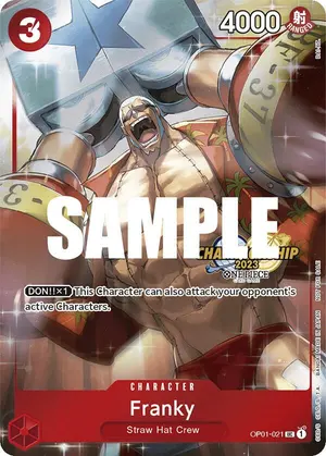 Carta Franky OP01-021, versión Arte alternativo