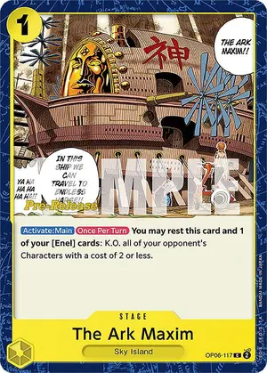 Carta The Ark Maxim OP06-117, versión Promo