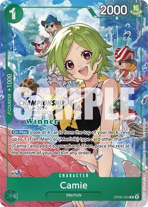 Carta Camie OP06-025, versión Arte alternativo
