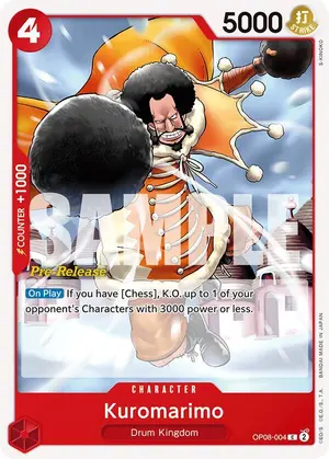 Carta Kuromarimo OP08-004, versión Promo