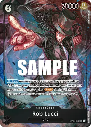 Carta Rob Lucci OP03-092, versión Arte alternativo