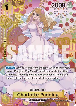 Carta Charlotte Pudding OP03-112, versión SP