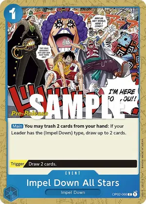 Carta Impel Down All Stars OP02-066, versión Promo