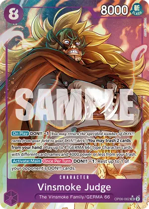 Carta Vinsmoke Judge OP06-062, versión Arte alternativo