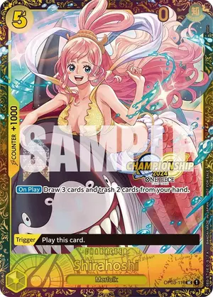 Carta Shirahoshi OP03-116, versión Arte alternativo