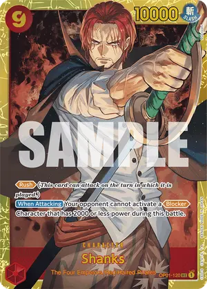 Carta Shanks OP01-120, versión Normal