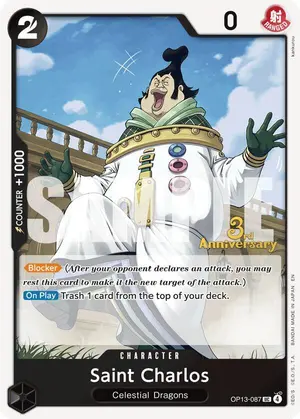 Carta Saint Charlos OP13-087, versión Promo