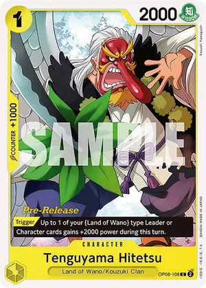 Carta Tenguyama Hitetsu OP06-108, versión Promo