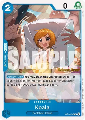 Carta Koala OP14-046, versión Promo