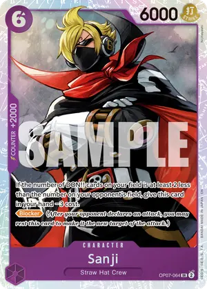 Carta Sanji OP07-064, versión Normal