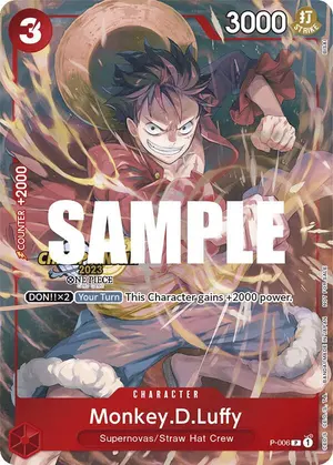 Carta Monkey.D.Luffy P-006, versión Promo