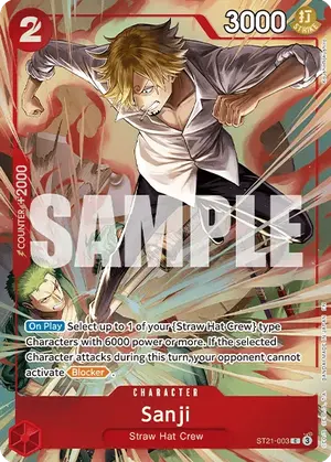 Carta Sanji ST21-003, versión Arte alternativo