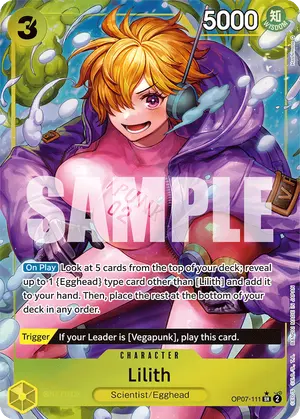 Carta Lilith OP07-111, versión Arte alternativo