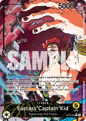Carta Eustass"Captain"Kid OP10-099, versión Arte alternativo