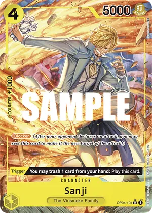 Carta Sanji OP04-104, versión Arte alternativo