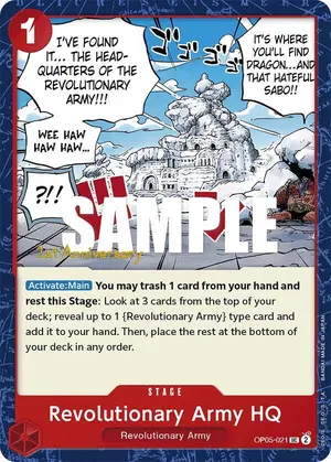 Carta Revolutionary Army HQ OP05-021, versión Promo