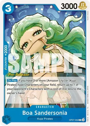 Carta Boa Sandersonia OP07-050, versión Promo
