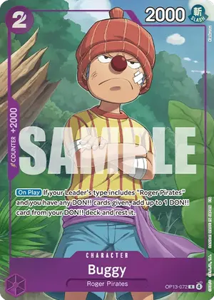 Carta Buggy OP13-072, versión Arte alternativo