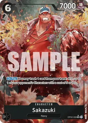 Carta Sakazuki OP02-099, versión Arte alternativo