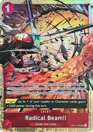 Carta Radical Beam!! OP01-029, versión Arte alternativo