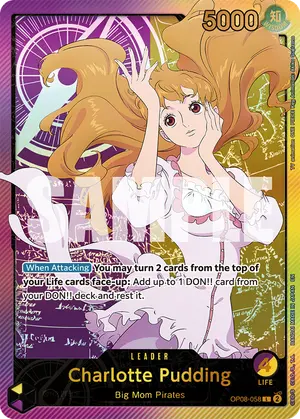 Carta Charlotte Pudding OP08-058, versión SP