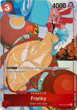 Carta Franky OP01-021, versión Arte alternativo