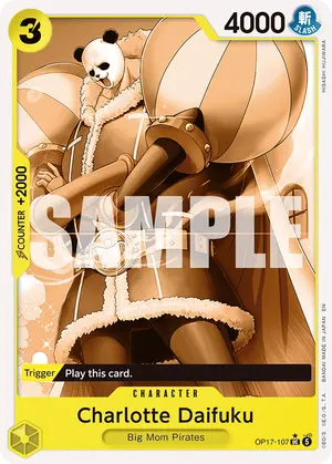 Carta Charlotte Daifuku OP17-107, versión Pandaman Art
