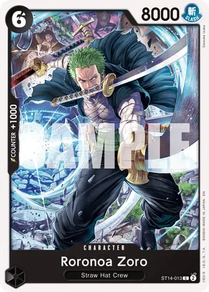 Carta Roronoa Zoro ST14-013, versión Normal