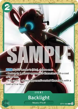 Carta Backlight ST11-003, versión Arte alternativo