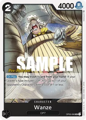 Carta Wanze OP03-093, versión Promo