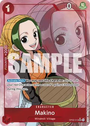 Carta Makino OP02-015, versión Arte alternativo