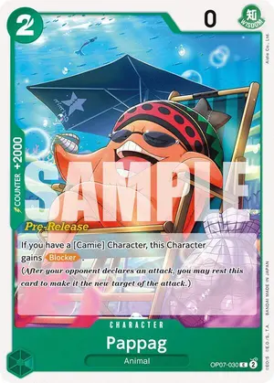 Carta Pappag OP07-030, versión Promo