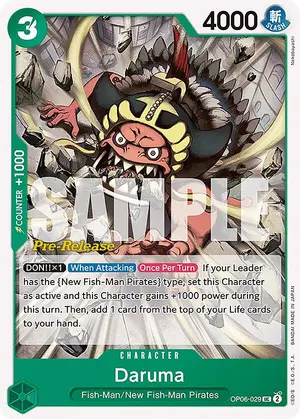 Carta Daruma OP06-029, versión Promo