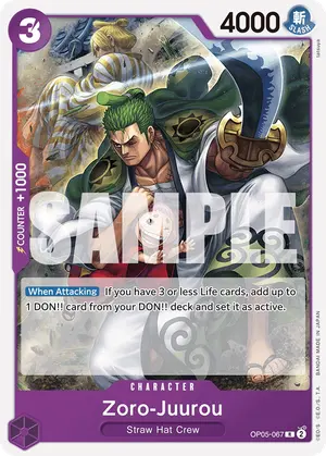 Carta Zoro-Juurou OP05-067, versión Normal