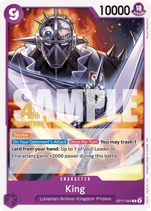 Carta King OP17-064, versión Promo