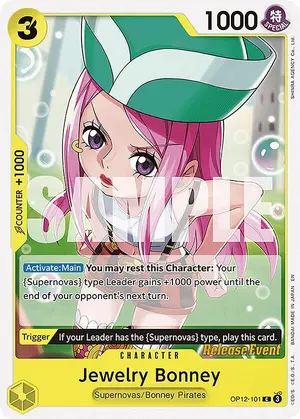 Carta Jewelry Bonney OP12-101, versión Promo