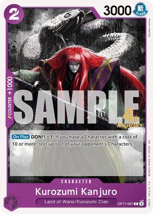 Carta Kurozumi Kanjuro OP17-067, versión Promo