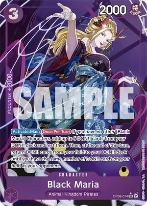 Carta Black Maria OP08-074, versión Arte alternativo