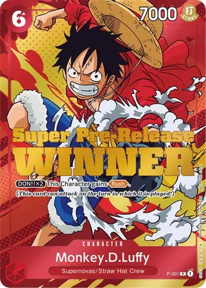 Carta Monkey.D.Luffy P-001, versión Arte alternativo