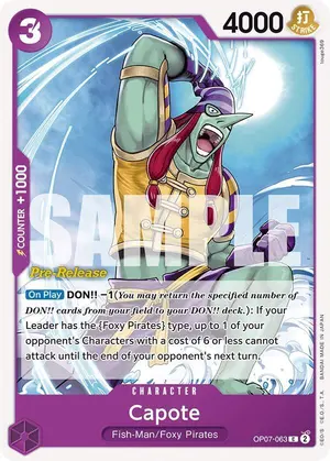 Carta Capote OP07-063, versión Promo
