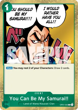 Carta You Can Be My Samurai!! OP01-055, versión Normal