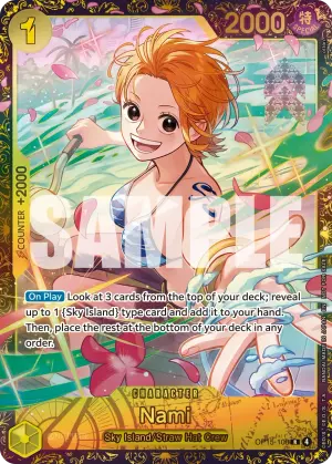 Carta Nami OP15-108, versión Arte alternativo