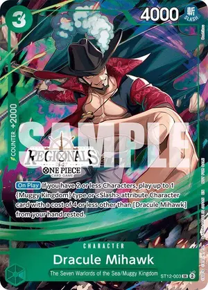Carta Dracule Mihawk ST12-003, versión Arte alternativo