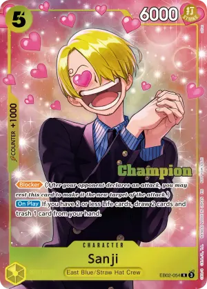 Carta Sanji EB02-054, versión Arte alternativo