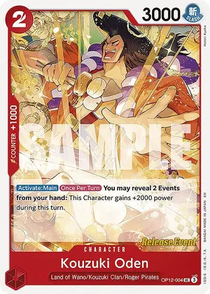 Carta Kouzuki Oden OP12-004, versión Promo