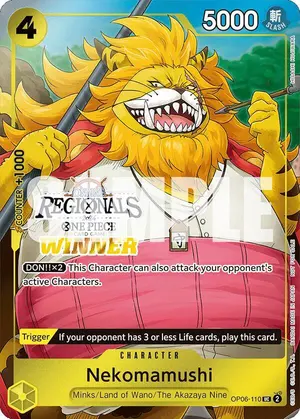 Carta Nekomamushi OP06-110, versión Arte alternativo
