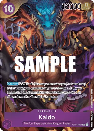 Carta Kaido OP01-094, versión Arte alternativo