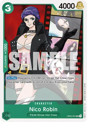 Carta Nico Robin OP02-037, versión Normal