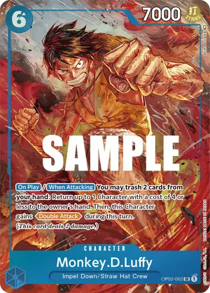 Carta Monkey.D.Luffy OP02-062, versión Arte alternativo