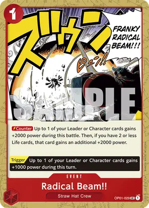 Carta Radical Beam!! OP01-029, versión Normal